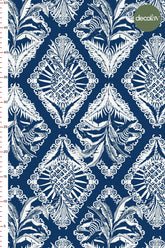 Digitally Printed Fabric with Tropical Baroque Patterned Palm and Pineapple Design